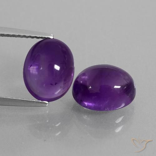 6.51ctw Natürlicher Mittelviolett Amethyst, Oval, Transparent