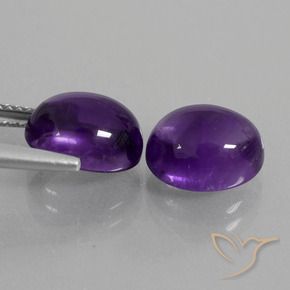 6.51 ct natürliche Mittelviolett Amethyst-Edelsteine, Oval, Transparent