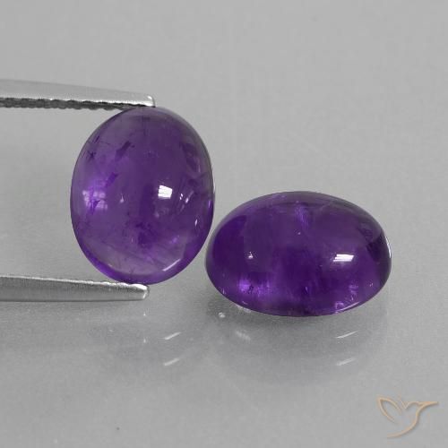 5.52ctw Natürlicher Mittelviolett Amethyst, Oval, Transparent