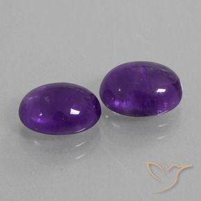 5.52 ct natürliche Mittelviolett Amethyst-Edelsteine, Oval, Transparent