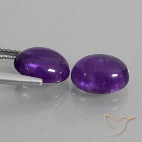 5.52 ct natürliche Mittelviolett Amethyst-Edelsteine, Oval, Transparent