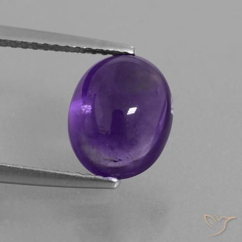 3.29ct Natürlicher Mittelviolett Amethyst, Oval, Transparent