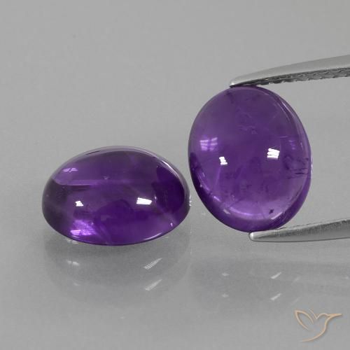 5.60ctw Natürlicher Mittelviolett Amethyst, Oval, Transparent