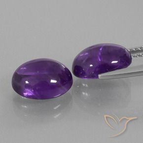 5.60 ct natürliche Mittelviolett Amethyst-Edelsteine, Oval, Transparent