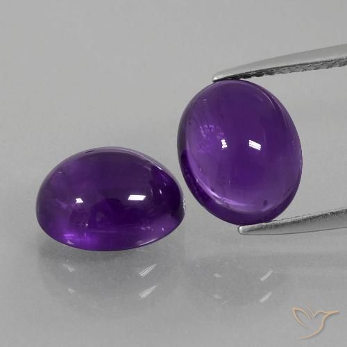 6.08ctw Natürlicher Mittelviolett Amethyst, Oval, Transparent