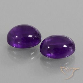 6.08 ct natürliche Mittelviolett Amethyst-Edelsteine, Oval, Transparent