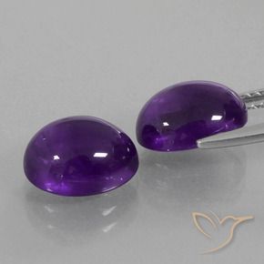 6.08 ct natürliche Mittelviolett Amethyst-Edelsteine, Oval, Transparent