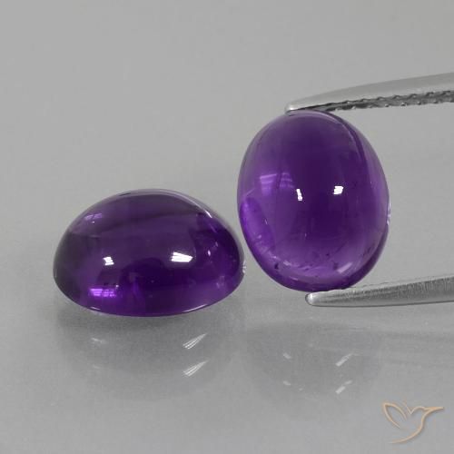 5.58ctw Natürlicher Mittelviolett Amethyst, Oval, Transparent