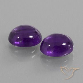5.58 ct natürliche Mittelviolett Amethyst-Edelsteine, Oval, Transparent