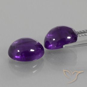 5.58 ct natürliche Mittelviolett Amethyst-Edelsteine, Oval, Transparent