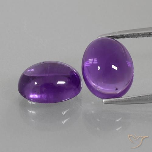 5.96ctw Natürlicher Mittel-helles Violett Amethyst, Oval, Transparent