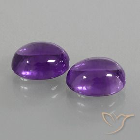5.96 ct natürliche Mittel-helles Violett Amethyst-Edelsteine, Oval, Transparent