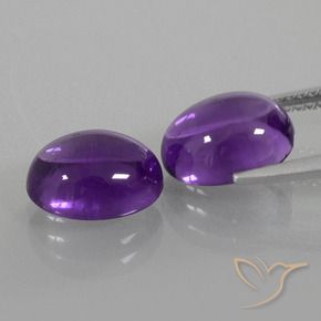 5.96 ct natürliche Mittel-helles Violett Amethyst-Edelsteine, Oval, Transparent