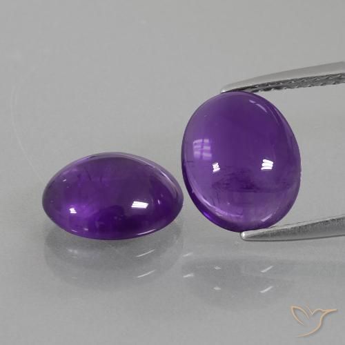4.43ctw Natürlicher Mittel-helles Violett Amethyst, Oval, Transparent