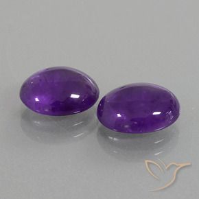 4.43 ct natürliche Mittel-helles Violett Amethyst-Edelsteine, Oval, Transparent