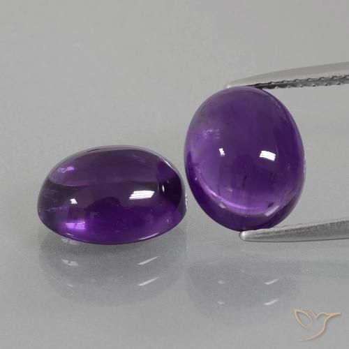 6.22ctw Natürlicher Mittelviolett Amethyst, Oval, Transparent