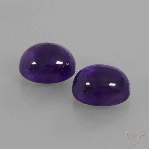 6.97 ct natürliche dunkelviolett Amethyst-Edelsteine, Oval, Transparent