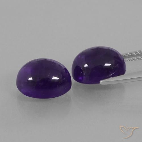 6.97 ct natürliche dunkelviolett Amethyst-Edelsteine, Oval, Transparent