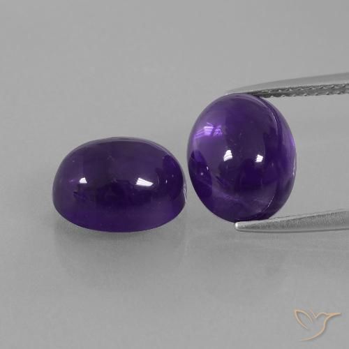 6.65ctw Natürlicher tiefviolett Amethyst, Oval, Transparent
