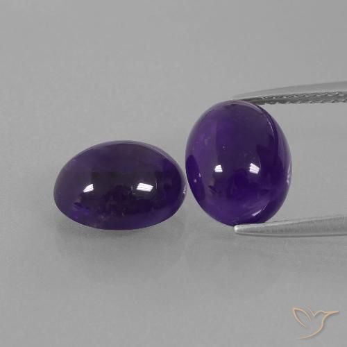 5.85ctw Natürlicher tiefviolett Amethyst, Oval, Transparent