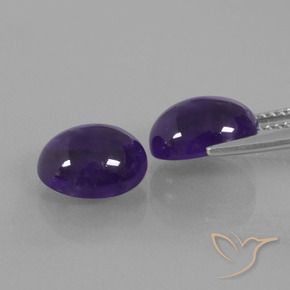 5.85 ct natürliche tiefviolett Amethyst-Edelsteine, Oval, Transparent