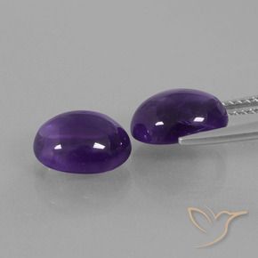 5.61 ct natürliche dunkelviolett Amethyst-Edelsteine, Oval, Transparent