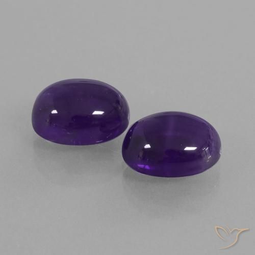 6.11 ct natürliche dunkelviolett Amethyst-Edelsteine, Oval, Transparent