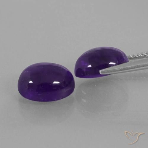 6.11 ct natürliche dunkelviolett Amethyst-Edelsteine, Oval, Transparent