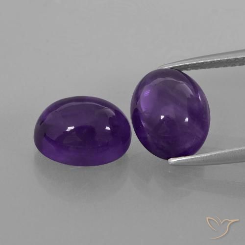 5.98ctw Natürlicher tiefviolett Amethyst, Oval, Transparent