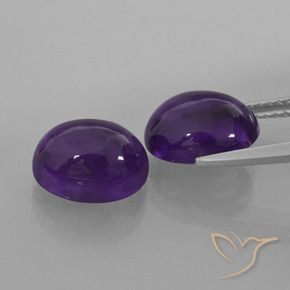 5.98 ct natürliche tiefviolett Amethyst-Edelsteine, Oval, Transparent