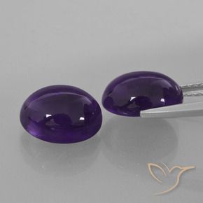 5.96 ct natürliche dunkelviolett Amethyst-Edelsteine, Oval, Transparent
