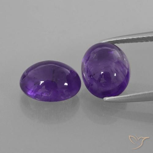 5.53ctw Natürlicher tiefviolett Amethyst, Oval, Transparent