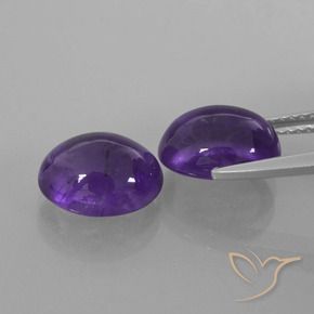 5.53 ct natürliche tiefviolett Amethyst-Edelsteine, Oval, Transparent