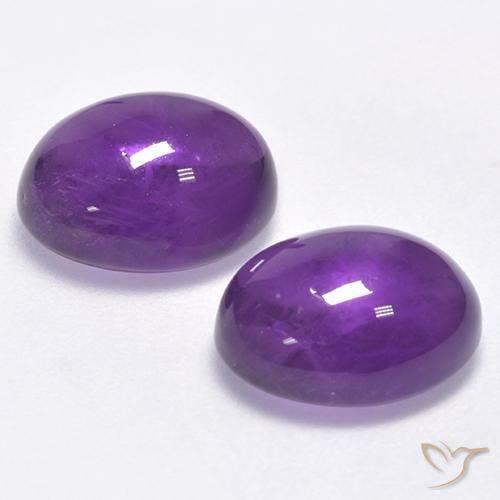 5.63 ct natürliche Mittel-helles Violett Amethyst-Edelsteine, Oval, Transparent