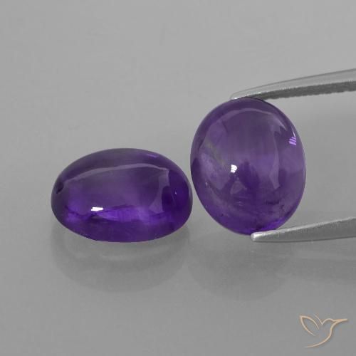 5.33ctw Natürlicher Mittelviolett Amethyst, Oval, Transparent