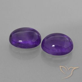 5.33 ct natürliche Mittelviolett Amethyst-Edelsteine, Oval, Transparent