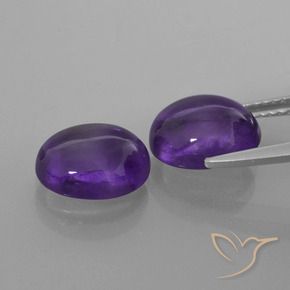 5.33 ct natürliche Mittelviolett Amethyst-Edelsteine, Oval, Transparent