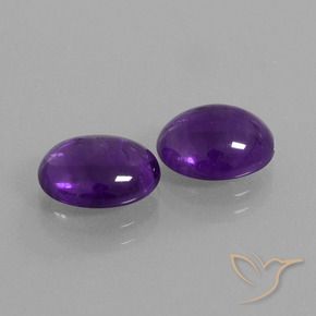 4.94 ct natürliche Mittelviolett Amethyst-Edelsteine, Oval, Transparent