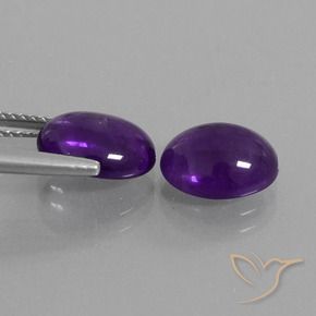 4.94 ct natürliche Mittelviolett Amethyst-Edelsteine, Oval, Transparent