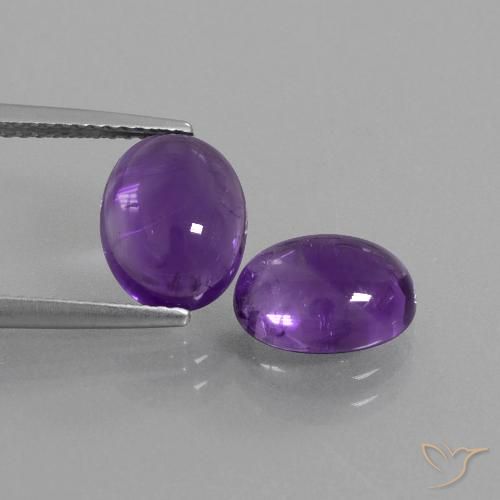 5.08ctw Natürlicher Mittelviolett Amethyst, Oval, Transparent