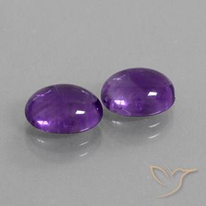 5.08 ct natürliche Mittelviolett Amethyst-Edelsteine, Oval, Transparent