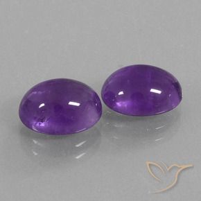 5.33 ct natürliche Mittelviolett Amethyst-Edelsteine, Oval, Transparent