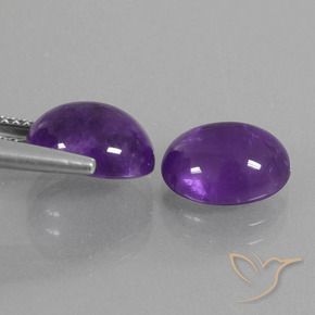 5.33 ct natürliche Mittelviolett Amethyst-Edelsteine, Oval, Transparent