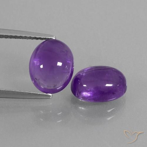 5.76ctw Natürlicher Mittel-helles Violett Amethyst, Oval, Transparent
