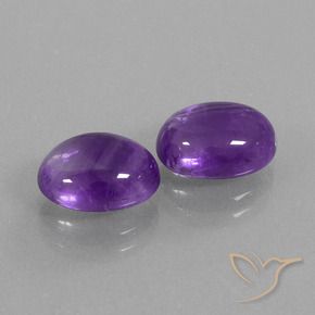 5.76 ct natürliche Mittel-helles Violett Amethyst-Edelsteine, Oval, Transparent