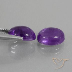 5.76 ct natürliche Mittel-helles Violett Amethyst-Edelsteine, Oval, Transparent