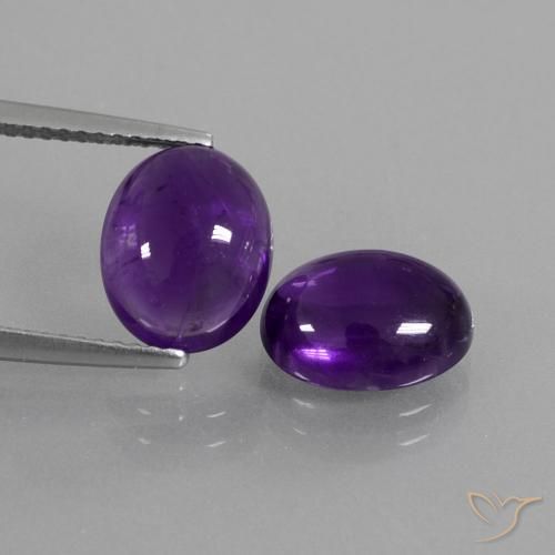 5.56ctw Natürlicher Mittelviolett Amethyst, Oval, Transparent