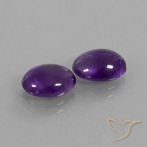 4.29 ct natürliche Mittelviolett Amethyst-Edelsteine, Oval, Transparent