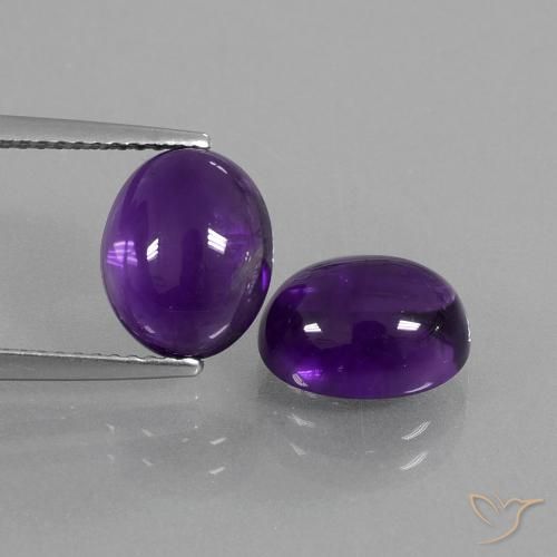 6.00ctw Natürlicher Mittelviolett Amethyst, Oval, Transparent