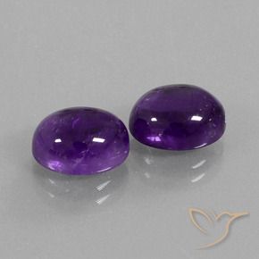 6.21 ct natürliche Mittelviolett Amethyst-Edelsteine, Oval, Transparent